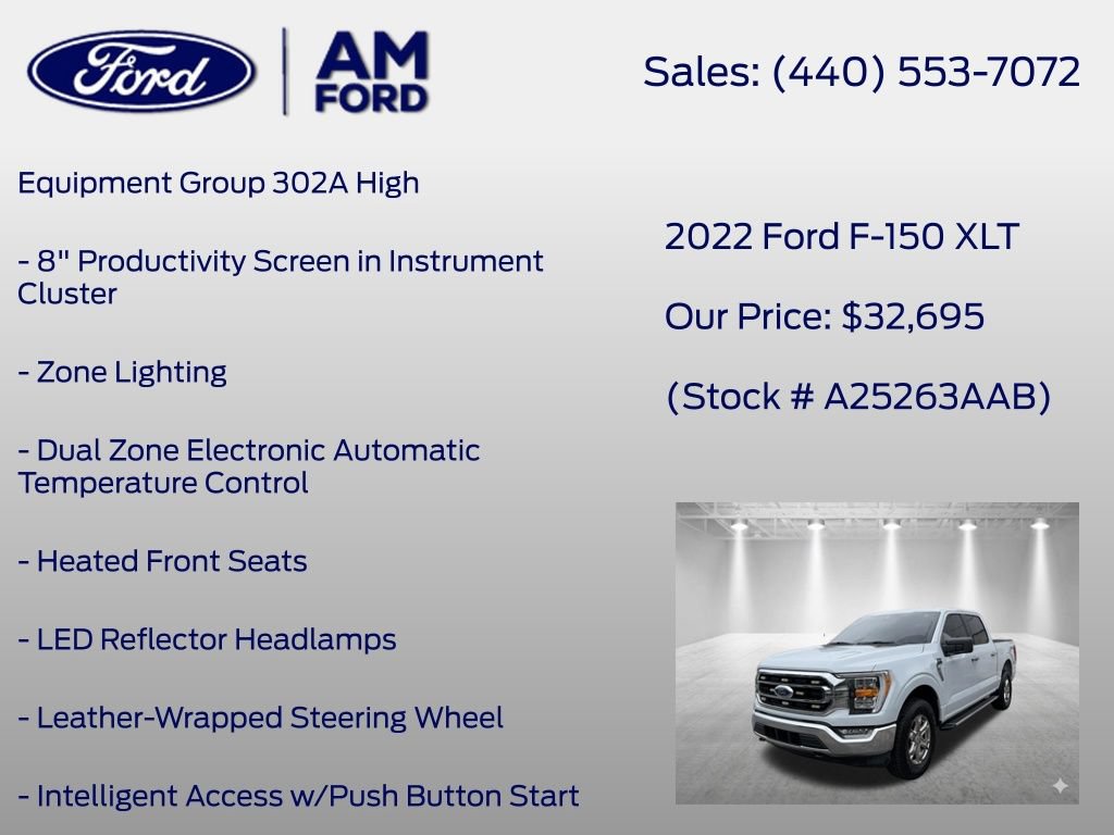 Certified 2022 Ford F150 XLT w/ Equipment Group 302A High AWD/4WD image 12