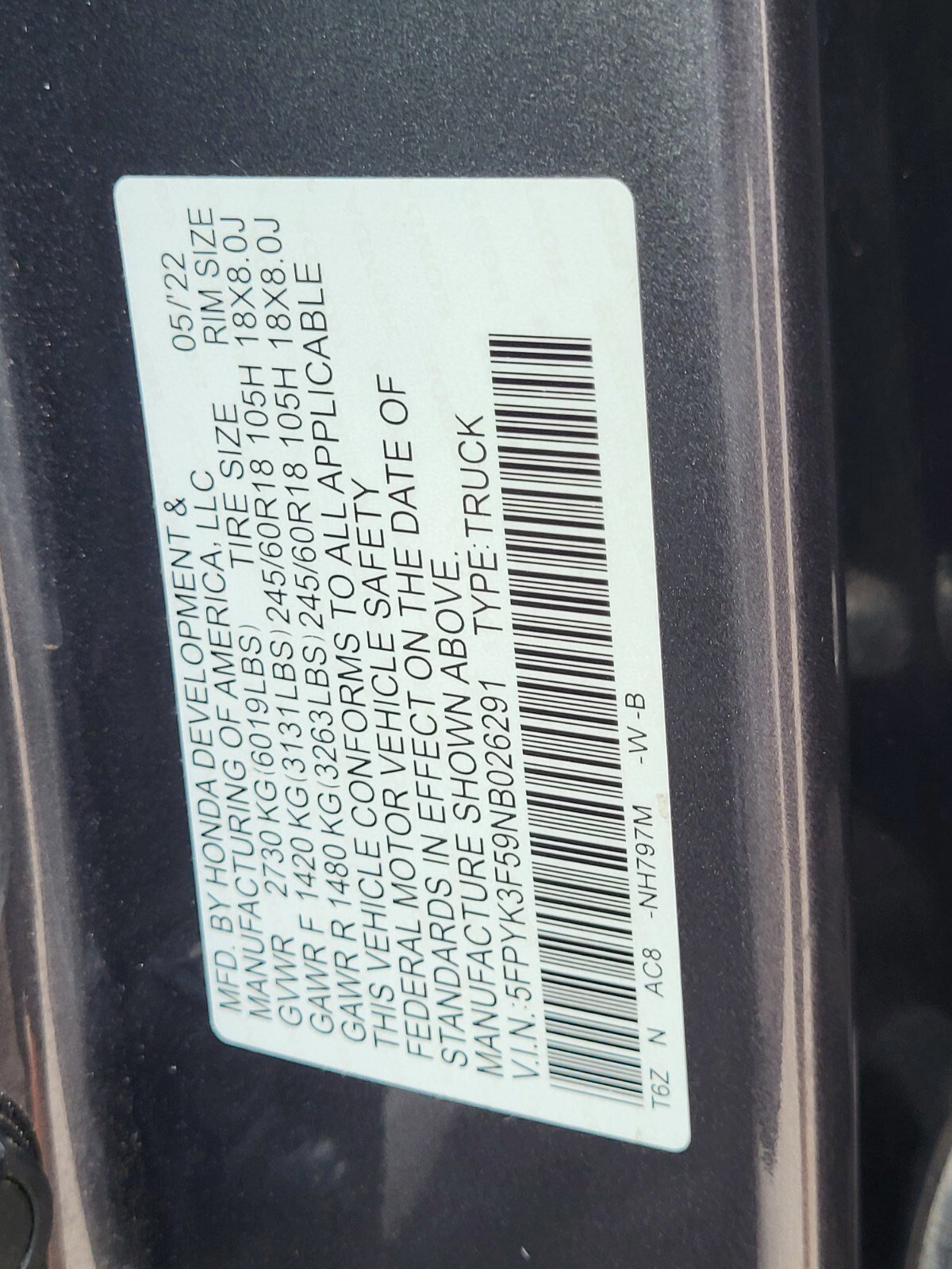 Used 2022 Honda Ridgeline RTL image 35