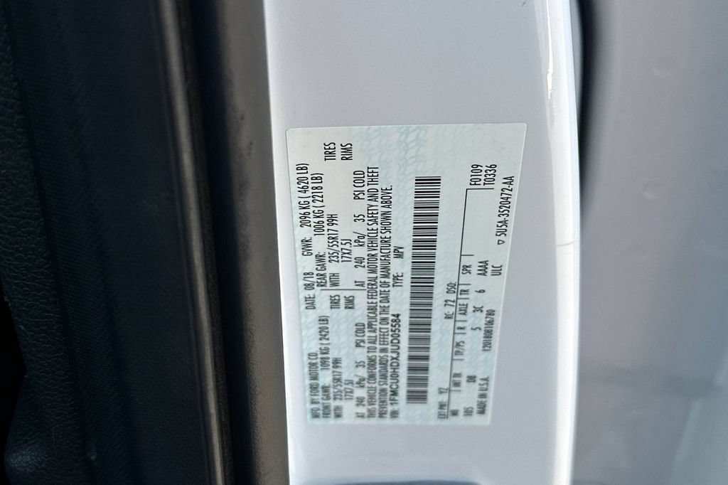 Certified 2018 Ford Escape SEL FWD image 30