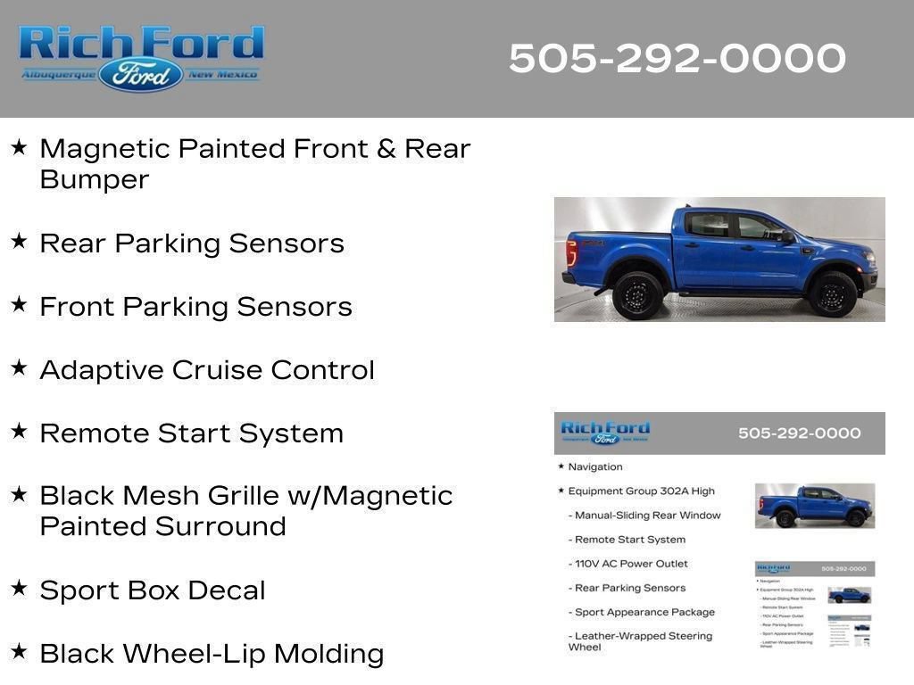 Certified 2023 Ford Ranger XLT w/ Equipment Group 302A High AWD/4WD image 80