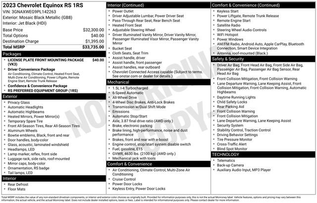 Used 2023 Chevrolet Equinox RS AWD/4WD image 27