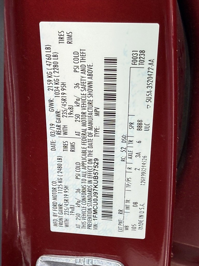 Certified 2019 Ford Escape Titanium image 33