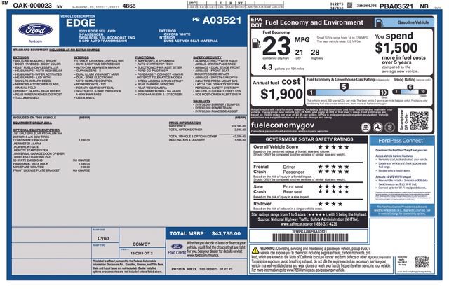 Certified 2023 Ford Edge SEL w/ Convenience Package AWD/4WD image 11