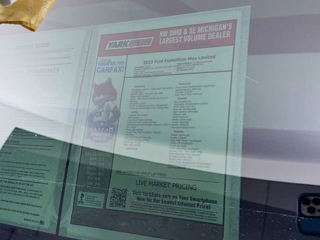 Certified 2022 Ford Expedition Max Limited image 15