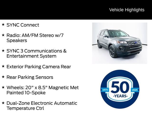 Certified 2018 Ford Explorer XLT w/ Equipment Group 202A image 12