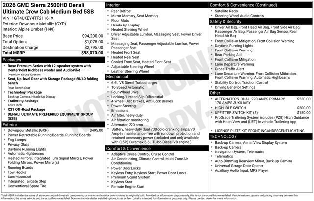 Used 2026 GMC Sierra 2500 Denali Ultimate AWD/4WD image 33