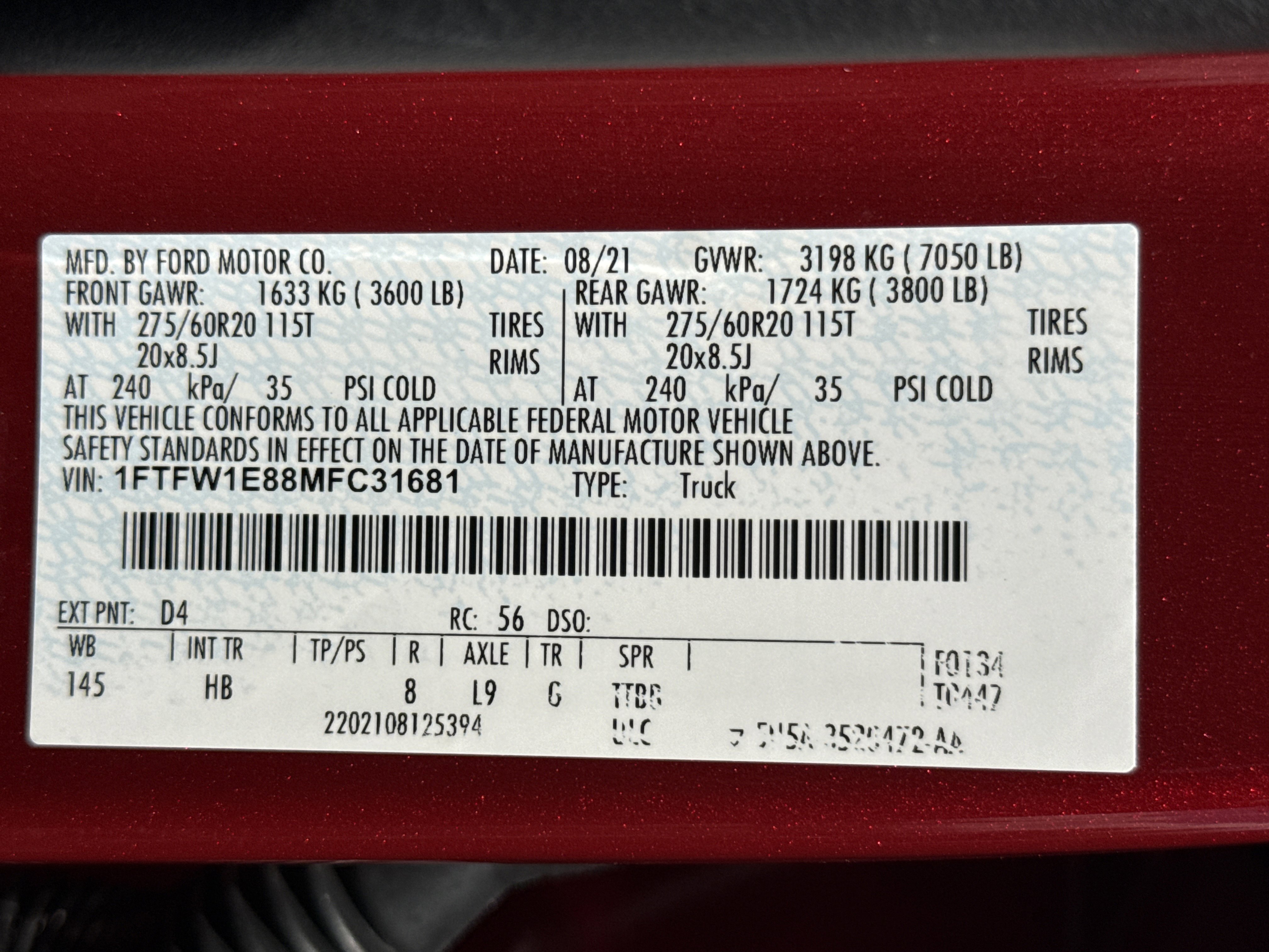 Certified 2021 Ford F150 Lariat w/ Equipment Group 502A High AWD/4WD image 34