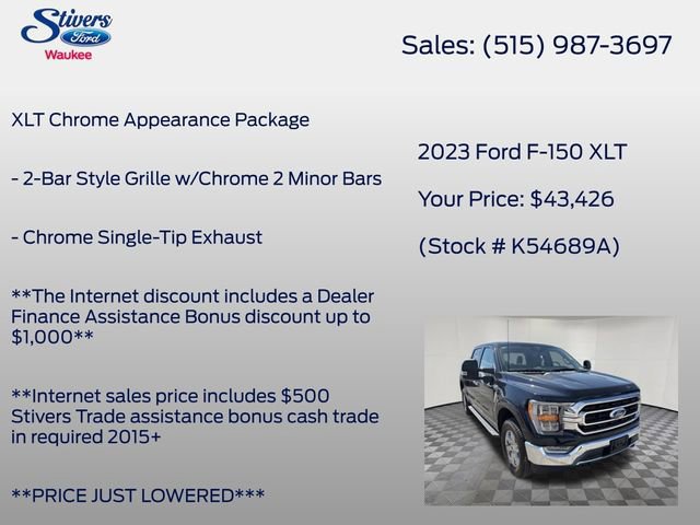 Certified 2023 Ford F150 XLT w/ Equipment Group 302A High image 22