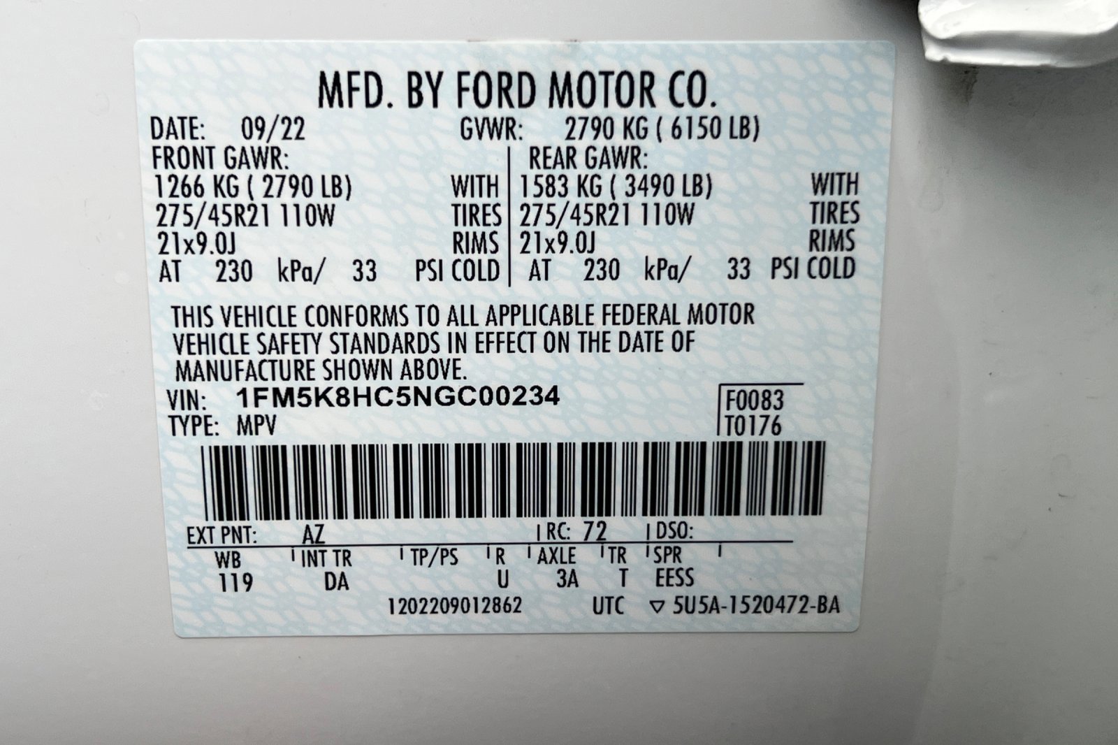 Certified 2022 Ford Explorer Platinum w/ Equipment Group 601A image 58