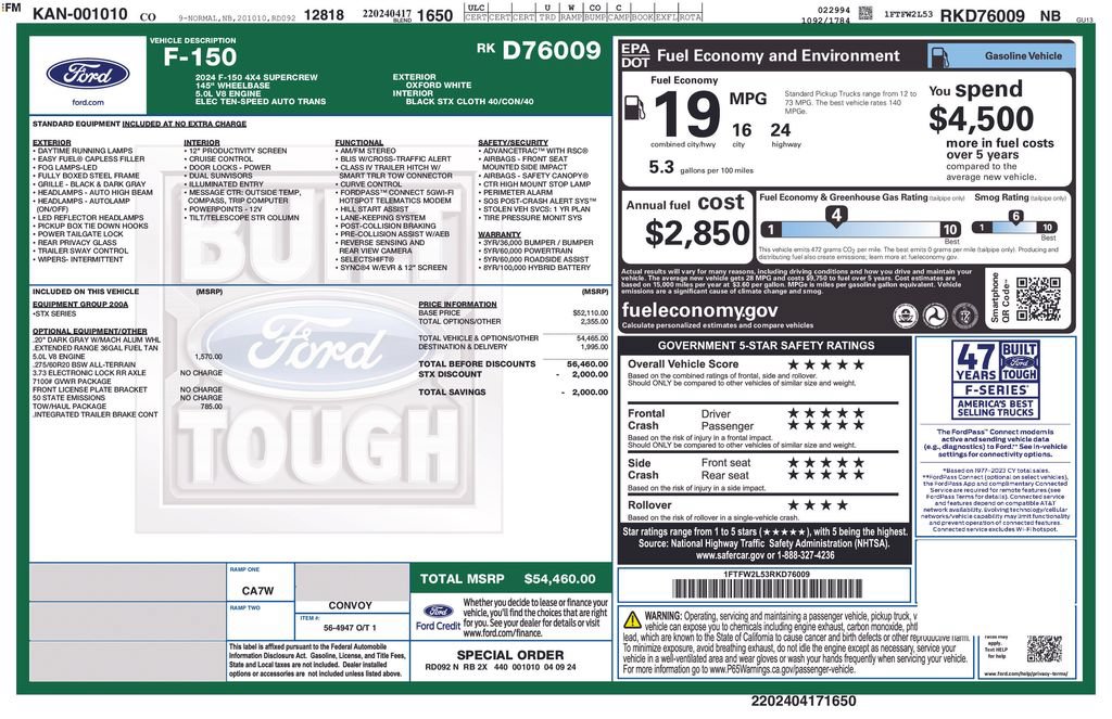 Certified 2024 Ford F150 STX w/ Tow/Haul Package AWD/4WD image 44