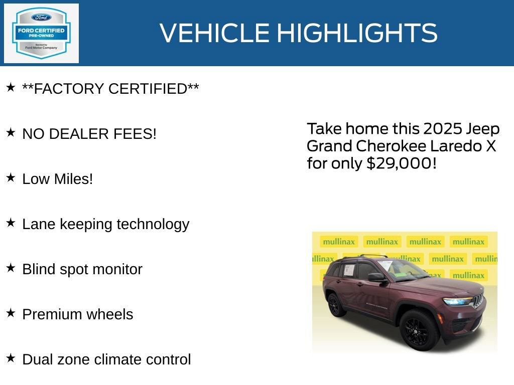 Used 2025 Jeep Grand Cherokee Laredo X RWD image 12