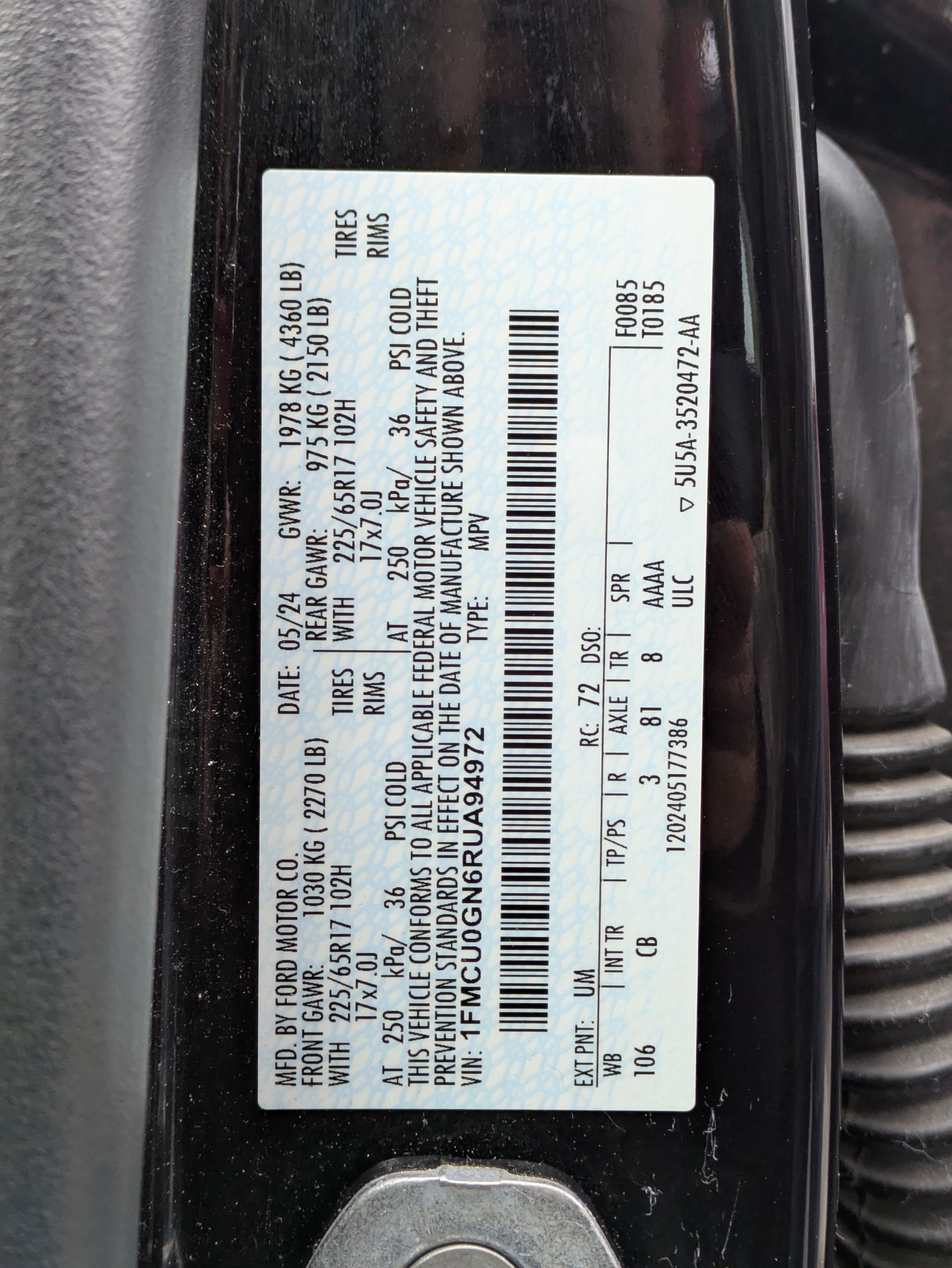 Certified 2024 Ford Escape Active FWD image 24