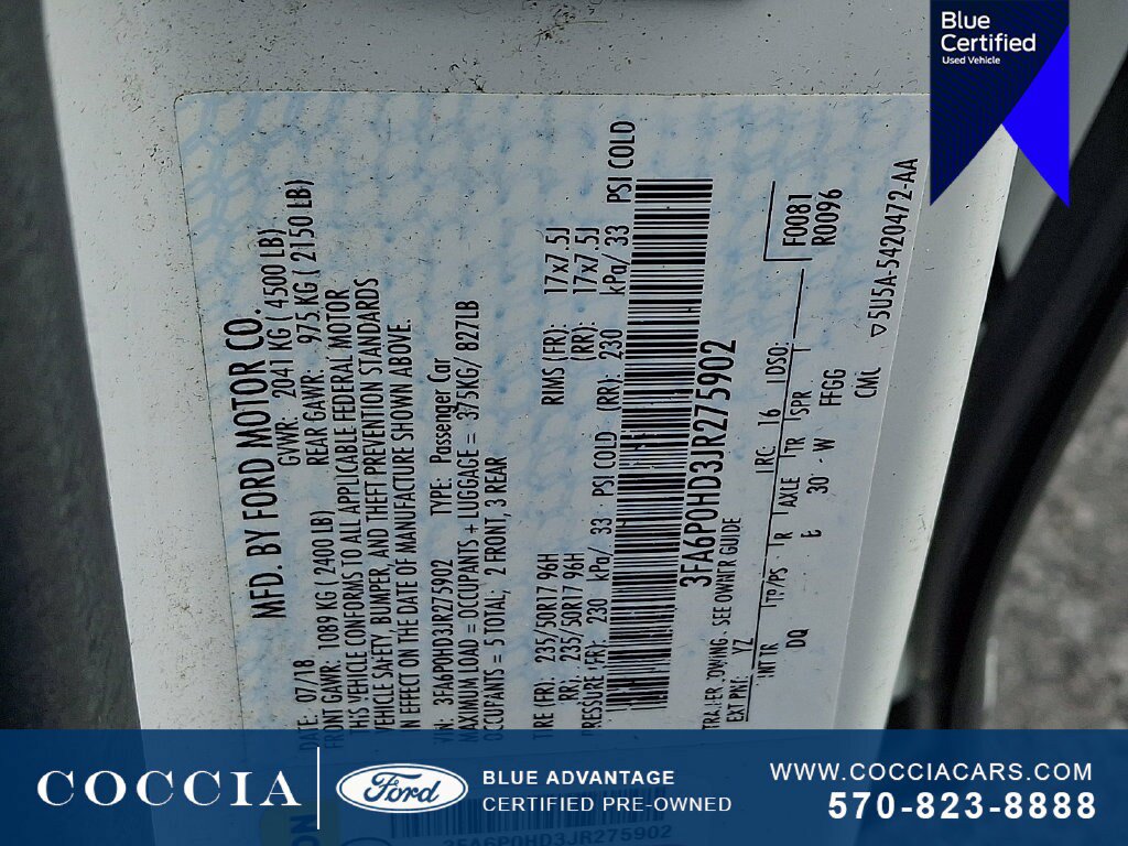 Certified 2018 Ford Fusion SE w/ Fusion SE Technology Package FWD image 26