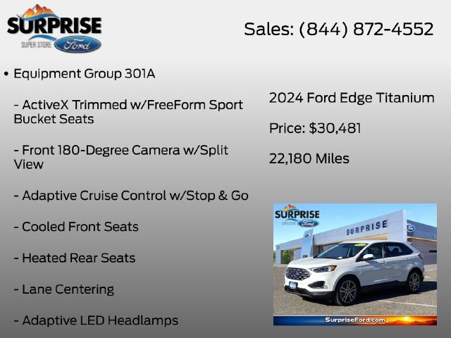 Certified 2024 Ford Edge Titanium w/ Equipment Group 301A AWD/4WD image 7