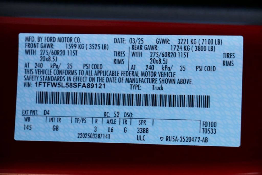 Certified 2025 Ford F150 Lariat w/ Equipment Group 501A Mid AWD/4WD image 32