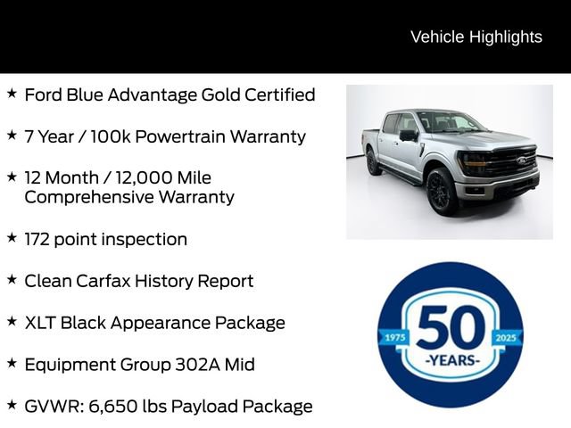 Certified 2024 Ford F150 XLT w/ Equipment Group 302A MID AWD/4WD image 6