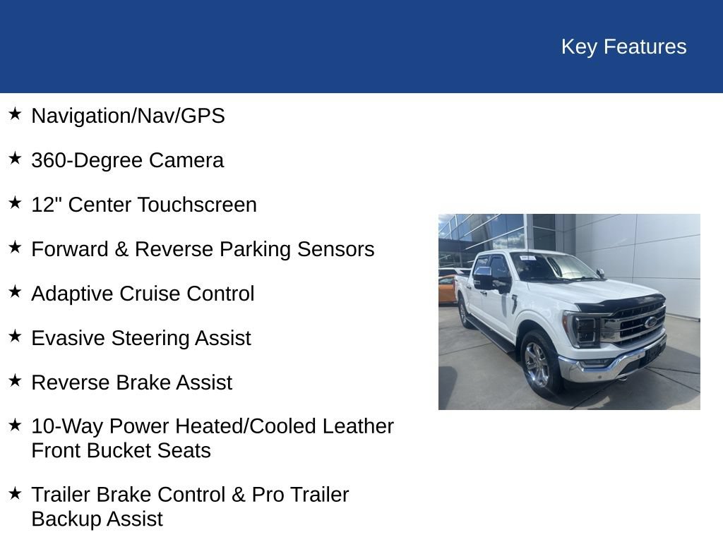 Certified 2022 Ford F150 Lariat w/ Equipment Group 502A High AWD/4WD image 31