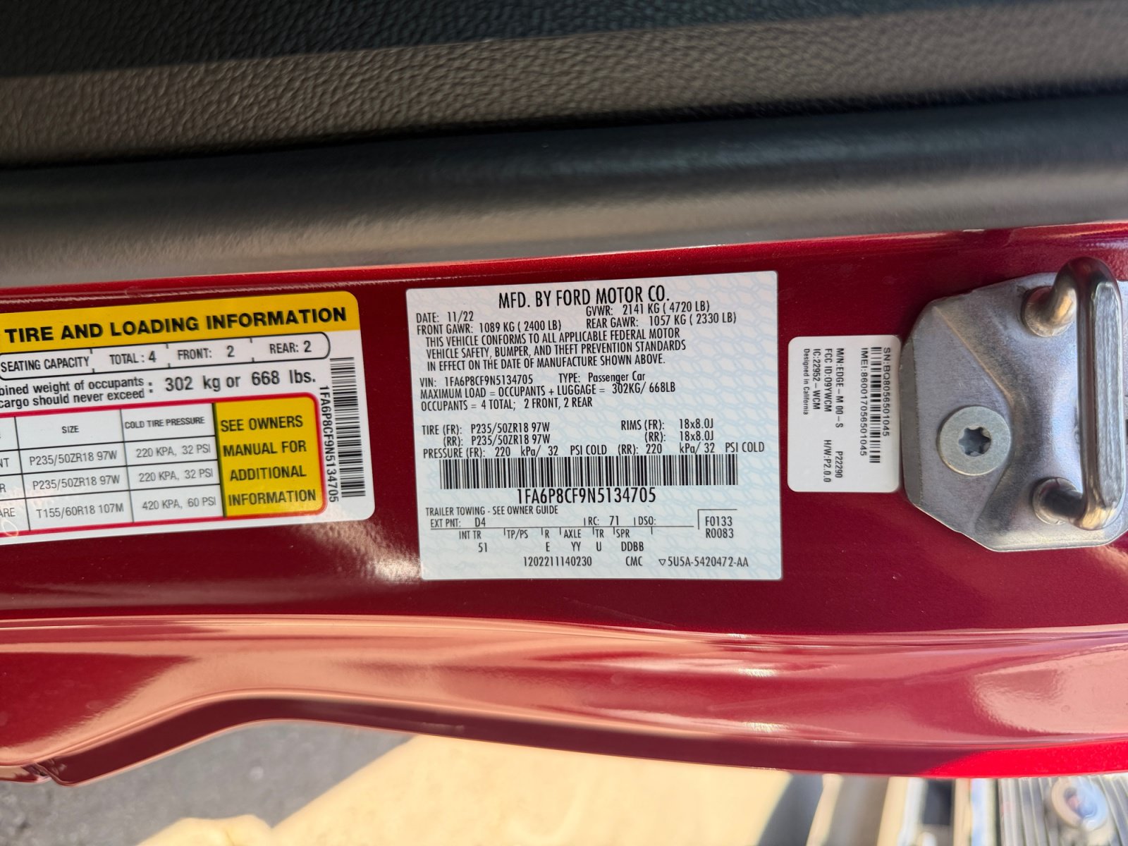 Certified 2022 Ford Mustang GT Premium w/ Equipment Group 401A RWD image 34