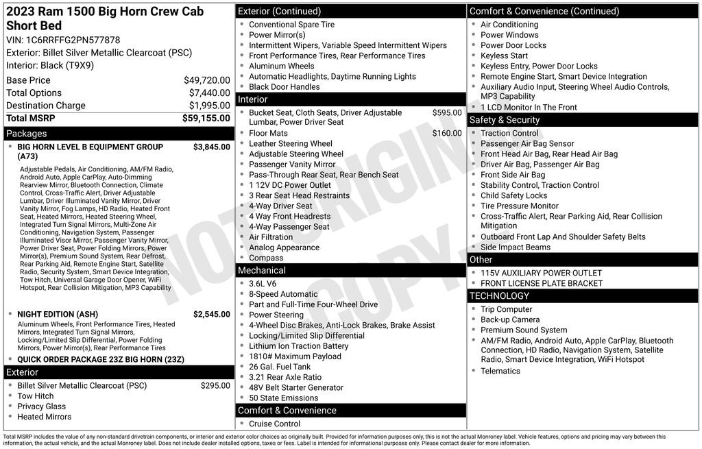Used 2023 RAM 1500 Big Horn AWD/4WD image 2