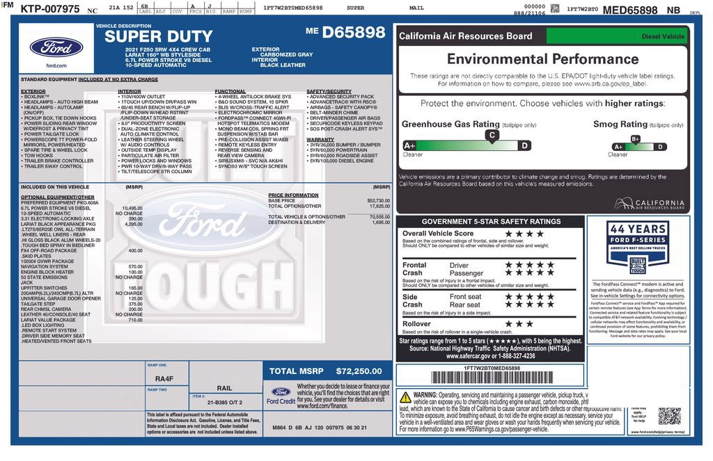 Certified 2021 Ford F250 Lariat AWD/4WD image 32