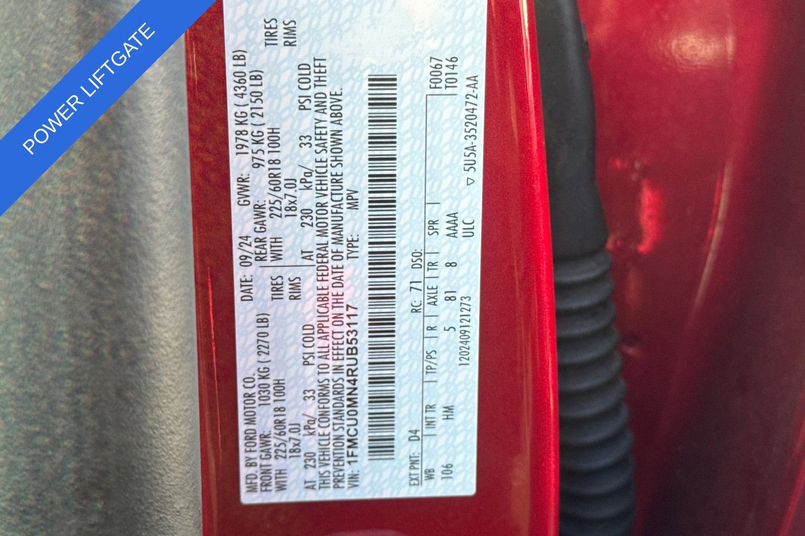 Certified 2024 Ford Escape ST-Line w/ Tech Pack #1 image 31