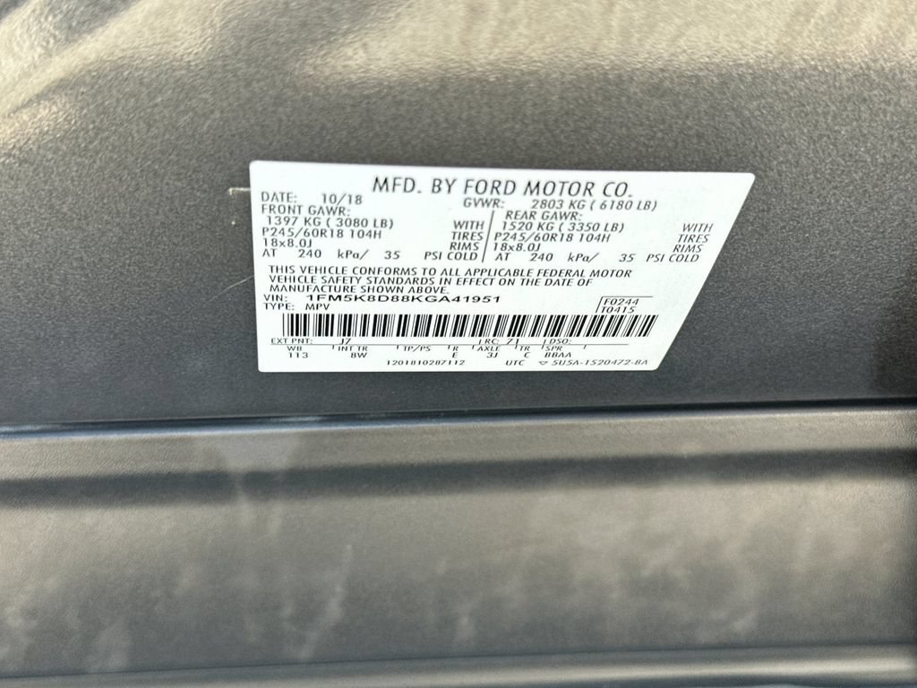 Certified 2019 Ford Explorer XLT w/ Class III Trailer Tow Package AWD/4WD image 28