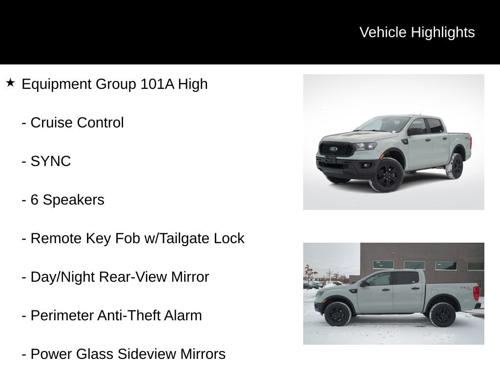 Certified 2022 Ford Ranger XL w/ Equipment Group 101A High image 6