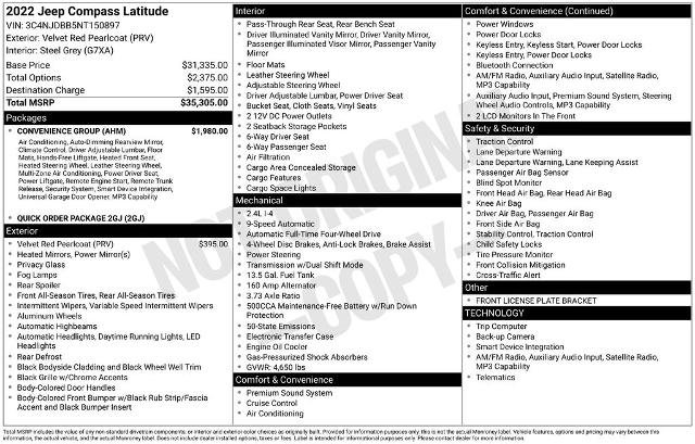 Used 2022 Jeep Compass Latitude w/ Convenience Group AWD/4WD image 6