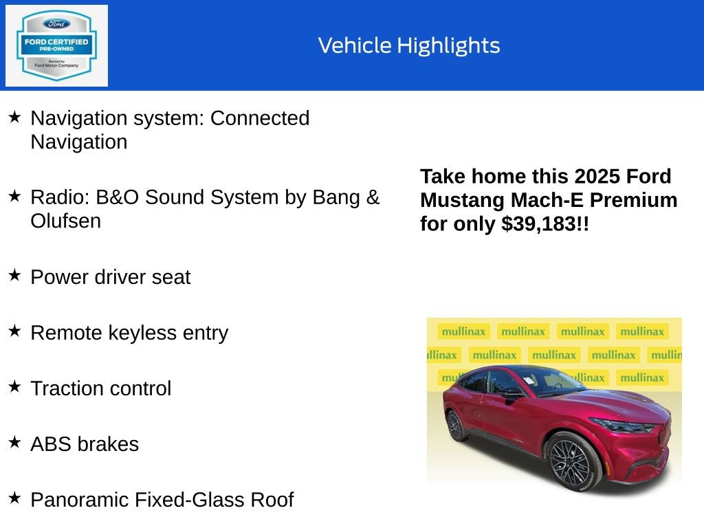 Certified 2025 Ford Mustang Mach-E Premium AWD/4WD image 18