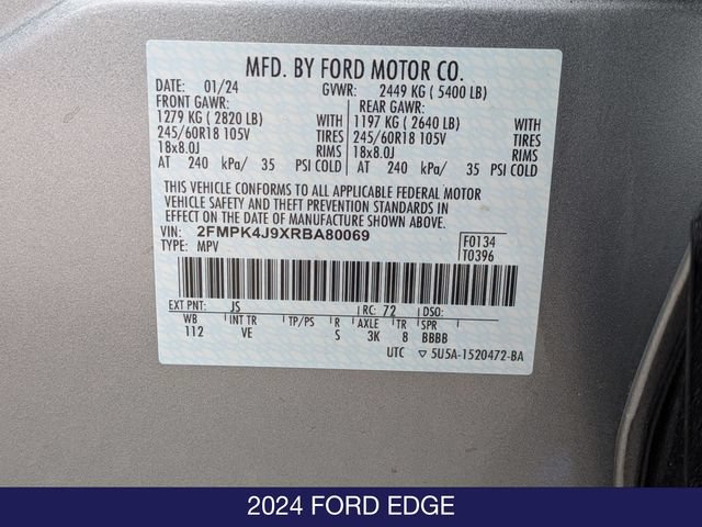 Certified 2024 Ford Edge SEL AWD/4WD image 29