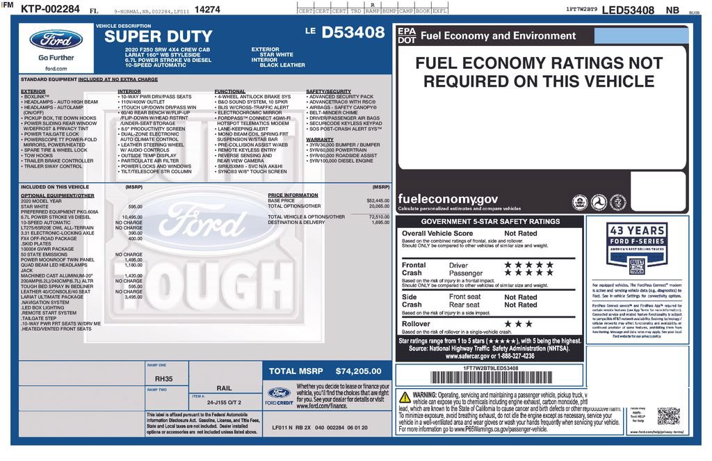 Certified 2020 Ford F250 Lariat w/ Lariat Ultimate Package AWD/4WD image 5