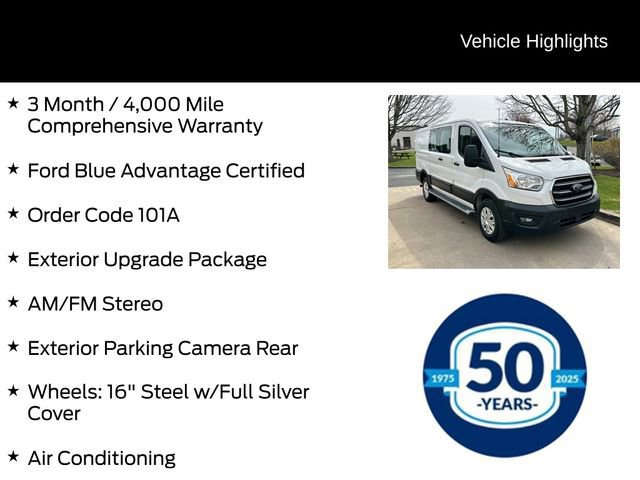 Certified 2020 Ford Transit 250 Low Roof w/ Exterior Upgrade Package image 10