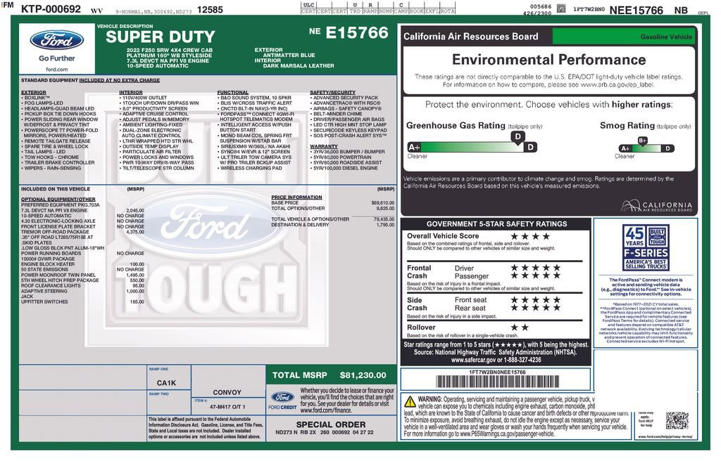 Certified 2022 Ford F250 Platinum w/ Tremor Off-Road Package AWD/4WD image 42