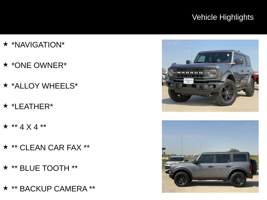 Certified 2024 Ford Bronco Black Diamond AWD/4WD image 4