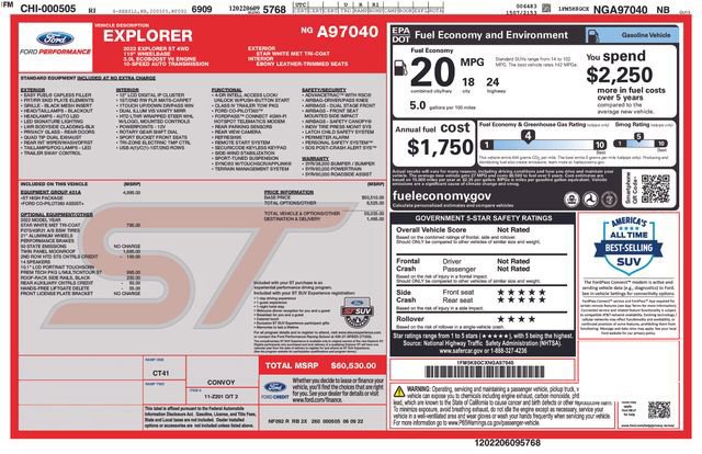 Certified 2022 Ford Explorer ST w/ Equipment Group 401A image 40
