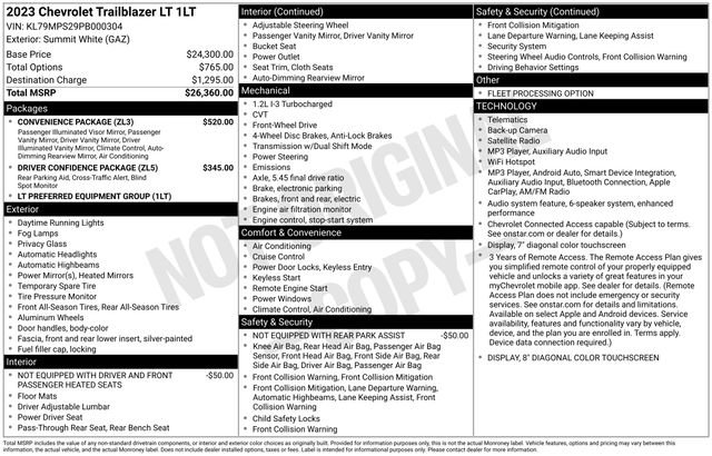 Used 2023 Chevrolet TrailBlazer LT w/ Convenience Package FWD image 9