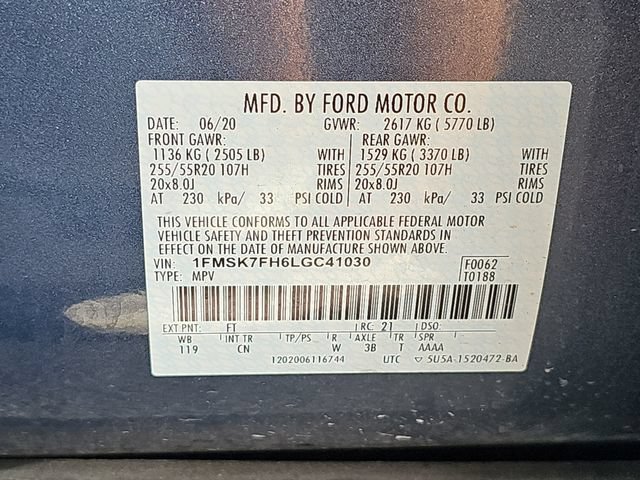 Certified 2020 Ford Explorer Limited RWD image 40