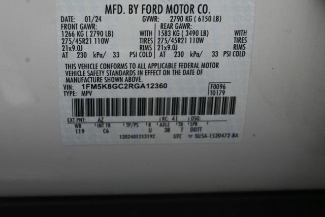 Certified 2024 Ford Explorer ST w/ Equipment Group 401A AWD/4WD image 36
