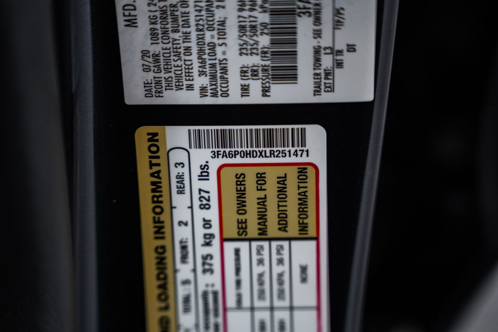 Certified 2020 Ford Fusion SE FWD image 36