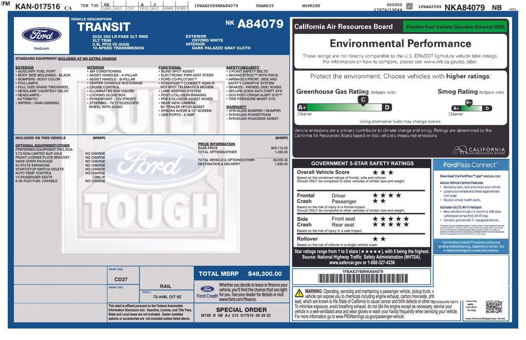 Certified 2022 Ford Transit 350 XLT image 36