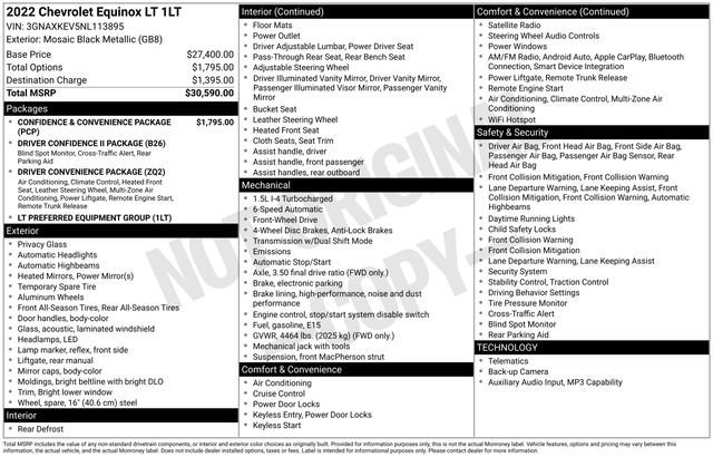 Used 2022 Chevrolet Equinox LT FWD image 36