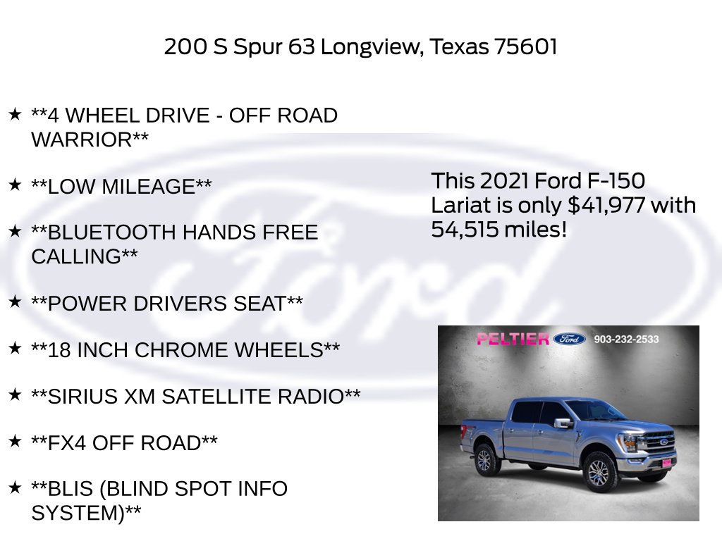 Certified 2021 Ford F150 Lariat w/ FX4 Off-Road Package AWD/4WD image 17