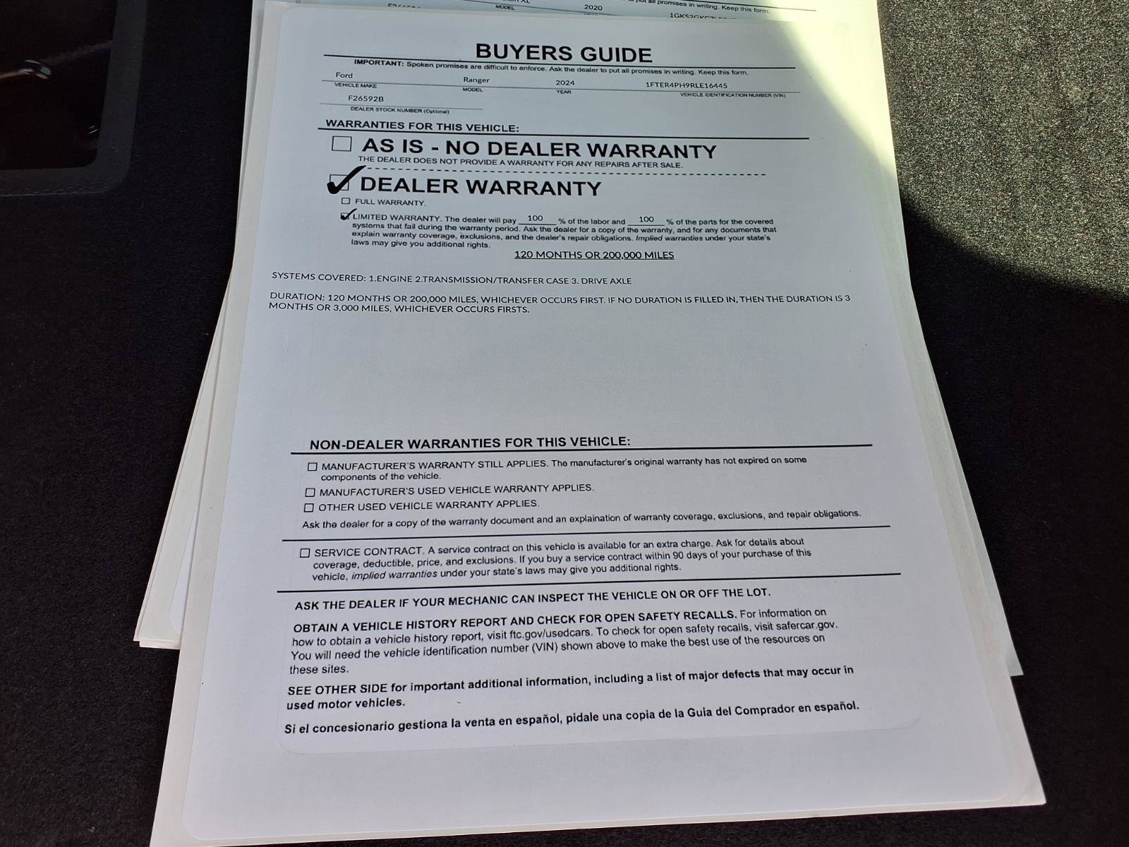 Certified 2024 Ford Ranger XL AWD/4WD image 28