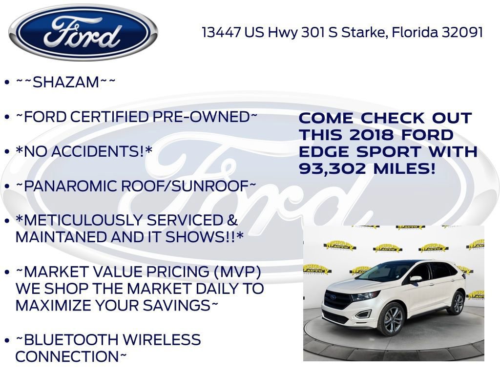 Certified 2018 Ford Edge Sport w/ Equipment Group 401A image 10