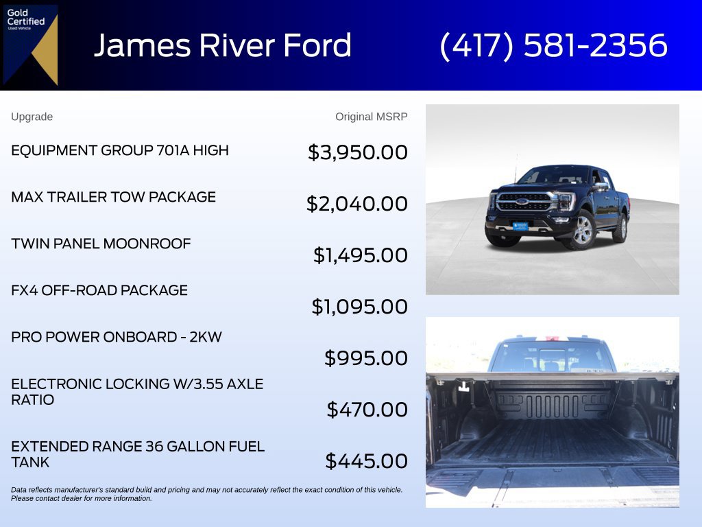 Certified 2023 Ford F150 Platinum w/ Equipment Group 701A High AWD/4WD image 6