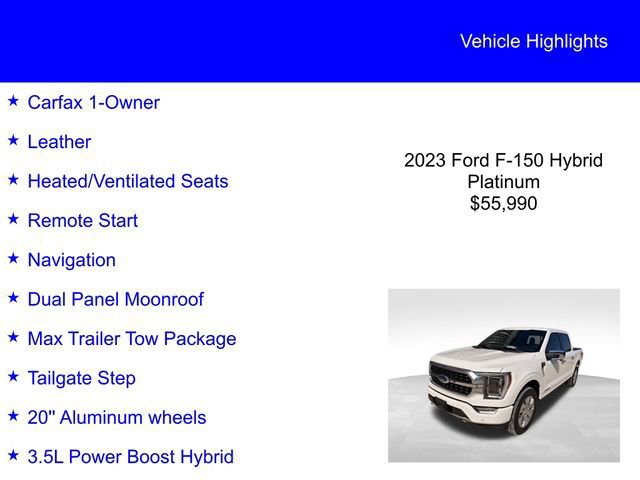 Certified 2023 Ford F150 Platinum w/ Equipment Group 701A High image 5