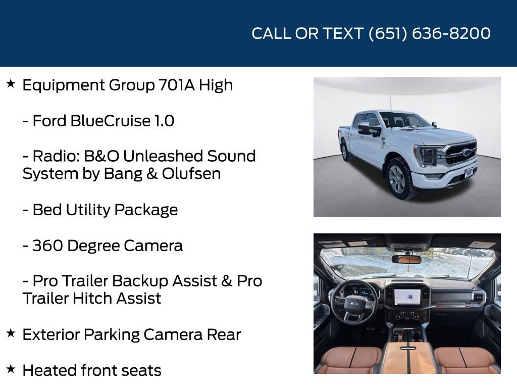 Certified 2023 Ford F150 Platinum w/ Equipment Group 701A High AWD/4WD image 15