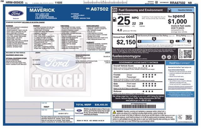 Certified 2024 Ford Maverick Lariat AWD/4WD image 9