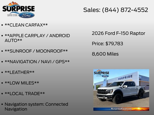 Certified 2026 Ford F150 Raptor AWD/4WD image 13