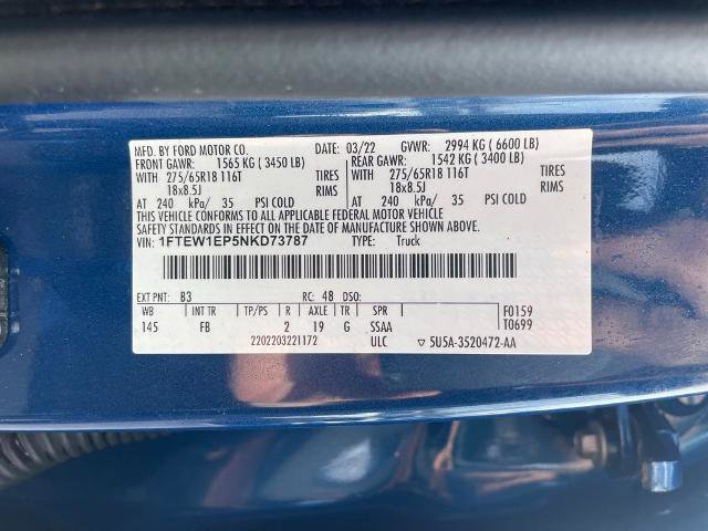 Certified 2022 Ford F150 XLT w/ Equipment Group 302A High AWD/4WD image 21